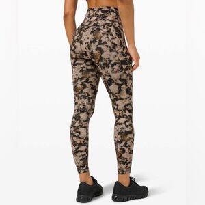 NWOT Lululemon Invigorate High-Rise Tight 25" Dispersed Light Raw Linen Size 4